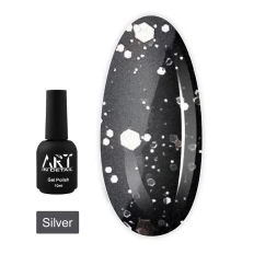 Топ для гель лака ART In Detail No Whipe Hive Top с шестигранниками10 мл  (Silver)