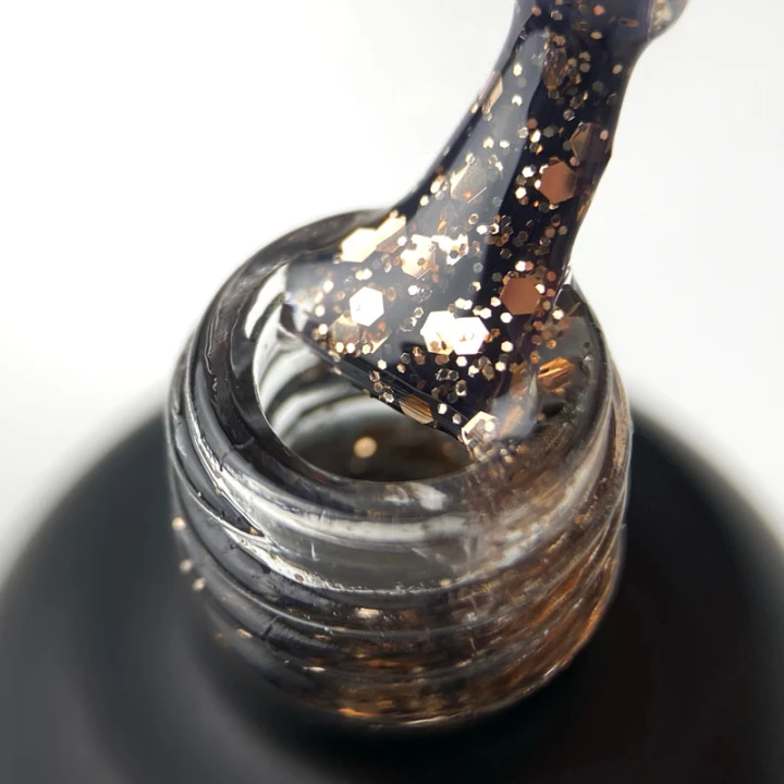 Топ для гель лака ART In Detail No Whipe Hive Top с шестигранниками10 мл (Gold)