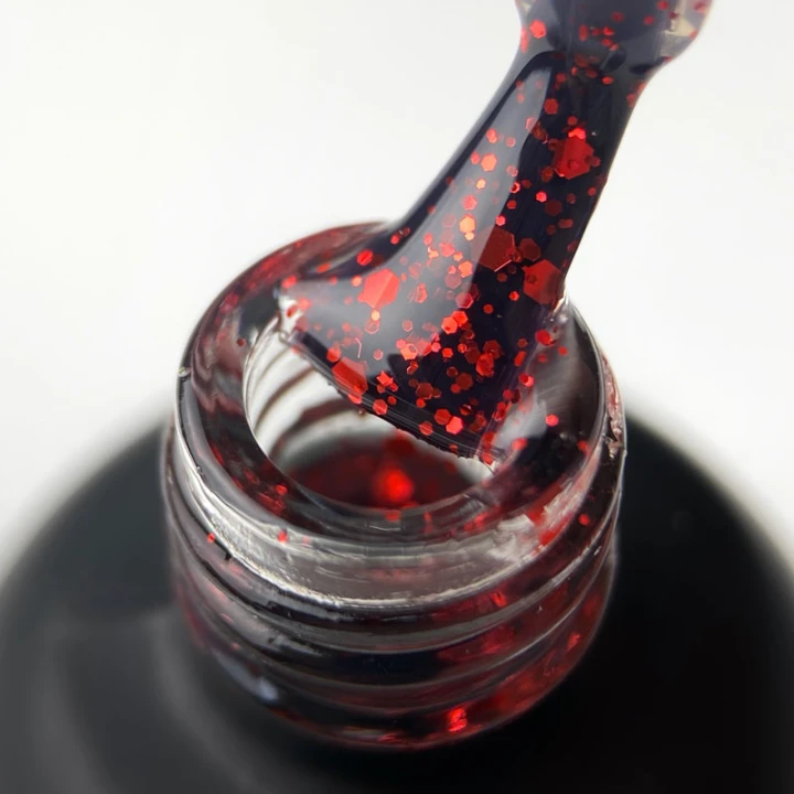 Топ для гель лака ART In Detail No Whipe Hive Top с шестигранниками10 мл (Red)