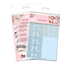 Трафарет-слайдер E.MI NailCrustt (Золотий/бежевий/білий/чорний №24)