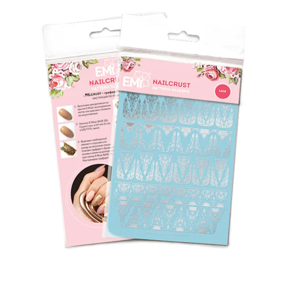 Трафарет-слайдер E.MI NailCrustt (Silver 17)