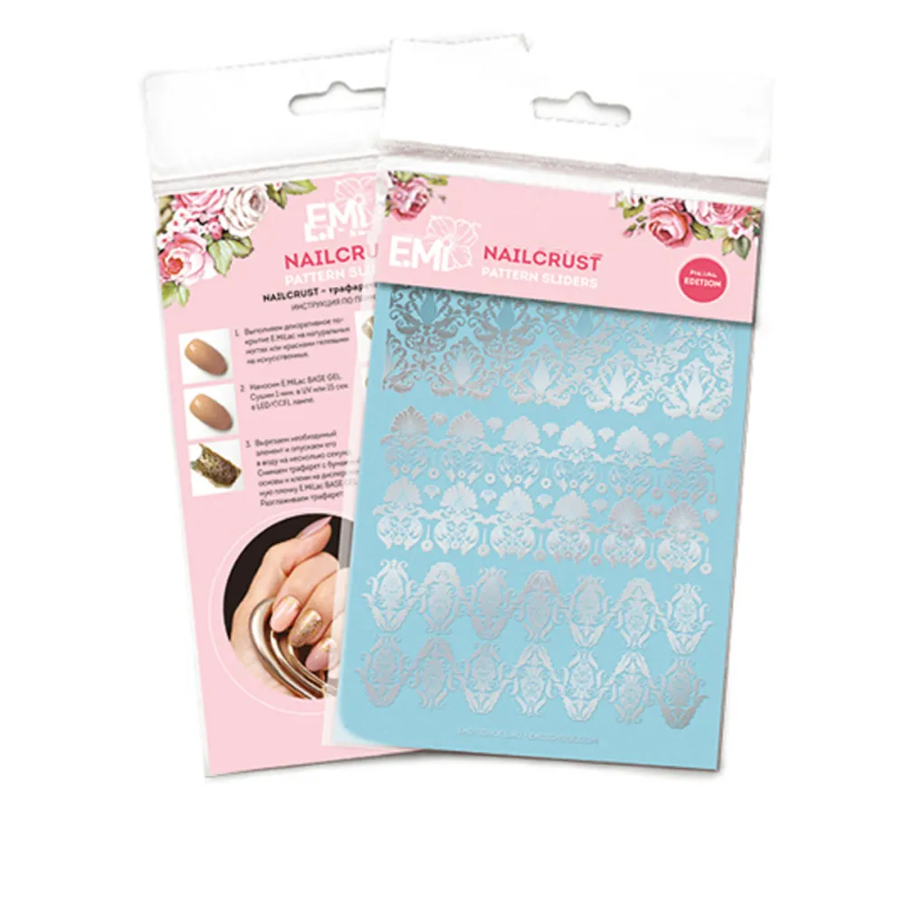 Трафарет-слайдер E.MI NailCrustt (Silver 20)