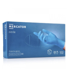 Рукавички нітрил Mercator Nitrile Blue 100 шт (S)