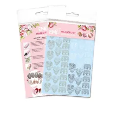 Трафарет-слайдер E.MI NailCrustt (Золотий/білий/чорний №10)