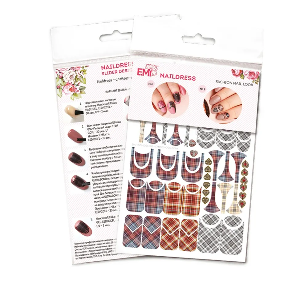 Слайдер-дизайн E.MI NailDress (Тартан)