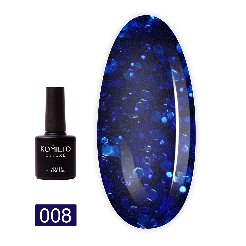 Гель лак KOMILFO Stardust Glitter 8 мл (008)