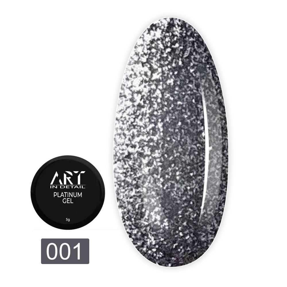 Гель ART In Detail Platinum Gel 5 мл (001 Cold Silver)