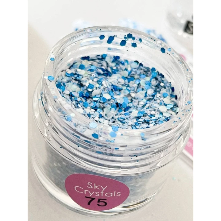 Пудра-Dip для покрытия ногтей Dip системой Christmas Collection 30 мл (075 Sky Crystals)