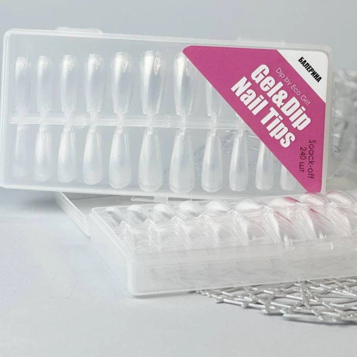 Типсы гелевые Dip System Nails Nail Tips (Балерина)