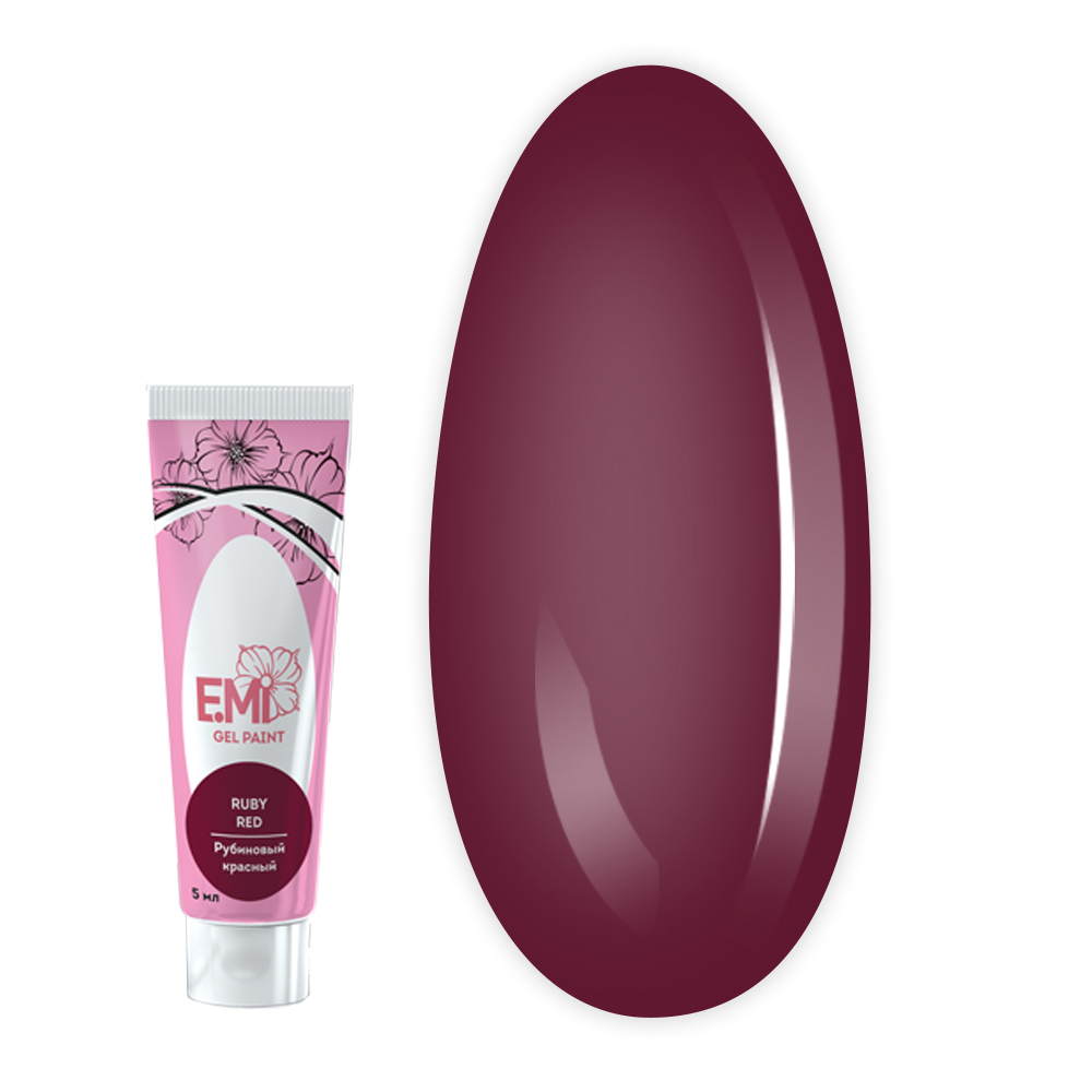 Гель-фарба для розпису та стемпіпу E.MI 5 мл (CLASSIC Рубіновий червоний)