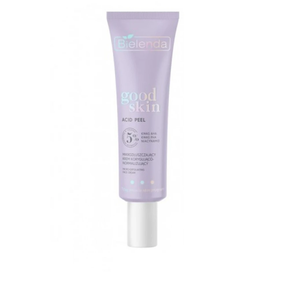 Крем BIELENDA с ​​AHA+PHA кислотами ниацинамидом Микро-отшелушивающий корректирующий и нормализующий 50 мл