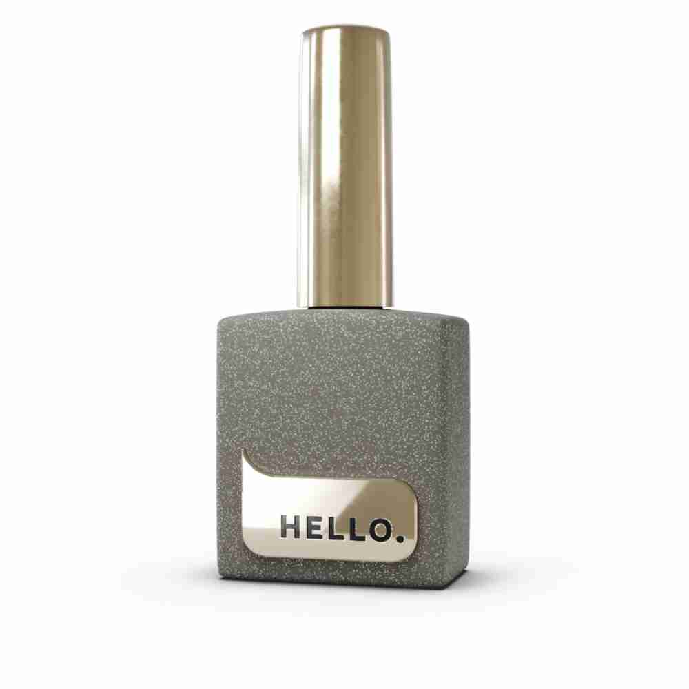 Топ HELLO FLAKES без липкого шару з блискучими частинками фольги 15 мл (Silver glossy)