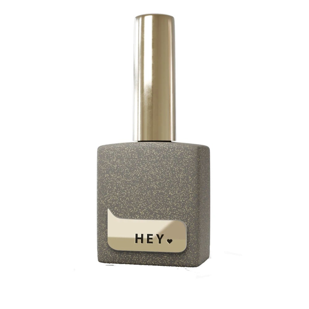 Топ Heylove FLAKES без липкого слоя с блестящими частицами фольги 15 мл (Gold matte)