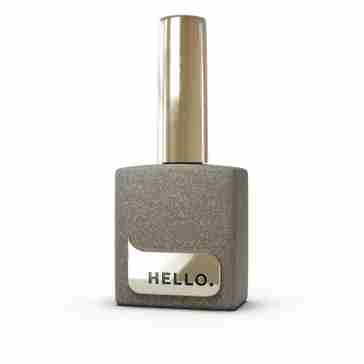 Топ HELLO FLAKES без липкого слоя с блестящими частицами фольги 15 мл (Gold matte)