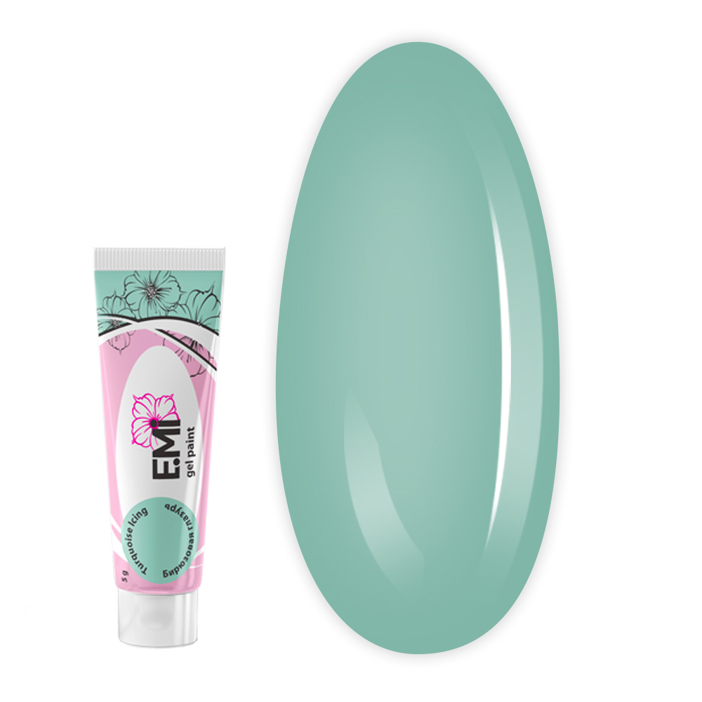Гель-фарба для розпису та стемпіпу E.MI 5 мл (PASTEL RINGS Бірюзова глазур)