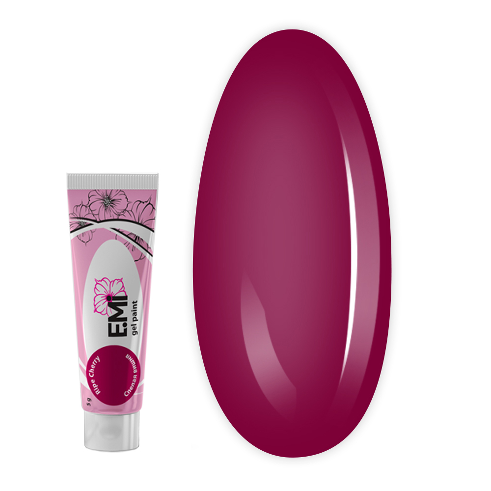 Гель-краска для росписи и стемпипга E.MI 5 мл (* CLASSIC PEARL Зрелая вишня)