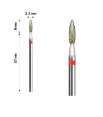 Фреза Алмазная mArt (Пламя Red 2.3*8 (М-008))