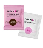 Краска для бровей и ресниц+окислитель Nikkmole 25 шт 5 мл (Dark Brown)