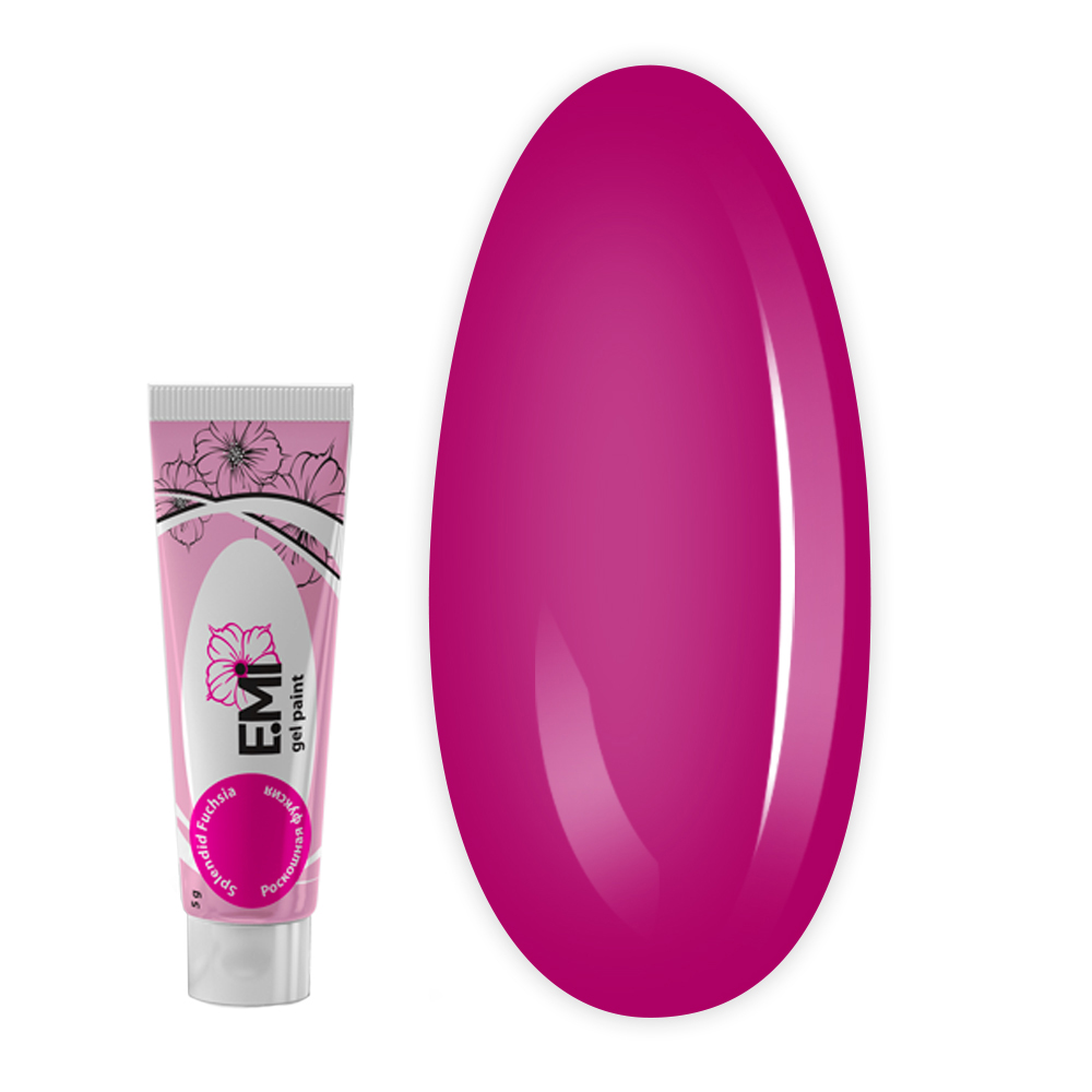 Гель-краска для росписи и стемпипга E.MI 5 мл (* CLASSIC Роскошная фуксия)