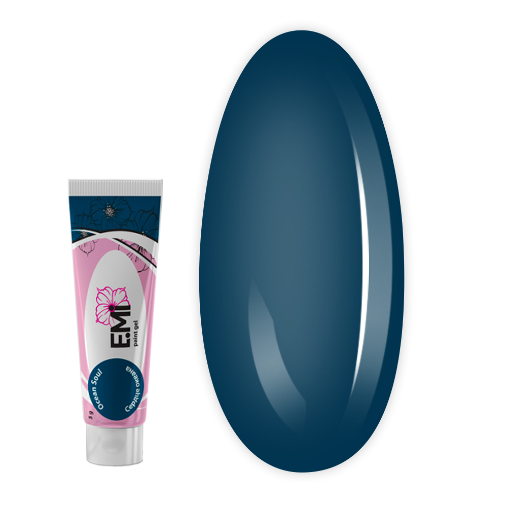 Гель-фарба для розпису та стемпіпу E.MI 5 мл (* OCEAN SOUL Серце океану)