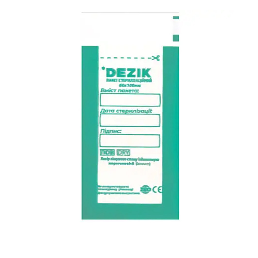 Пакеты для стерилизации (прозрачные) Dezik 60х100 мм 100 шт