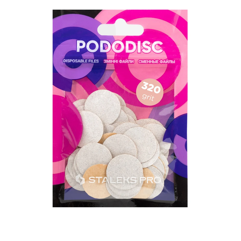 Файл змінний для педикюрного диска білий Сталекс PRO L 50 шт (320 grit)