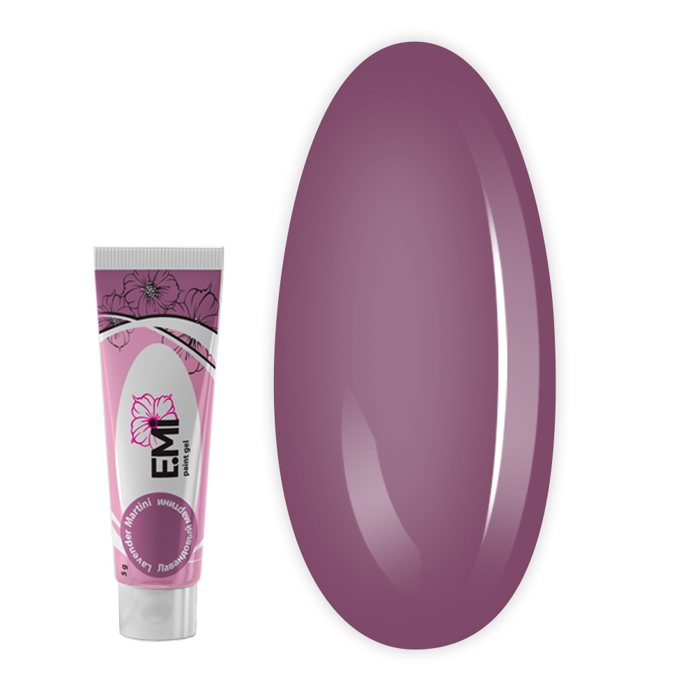 Гель-фарба для розпису та стемпіпгу E.MI 5 мл (* GLAM LADY Лавандова мартина)