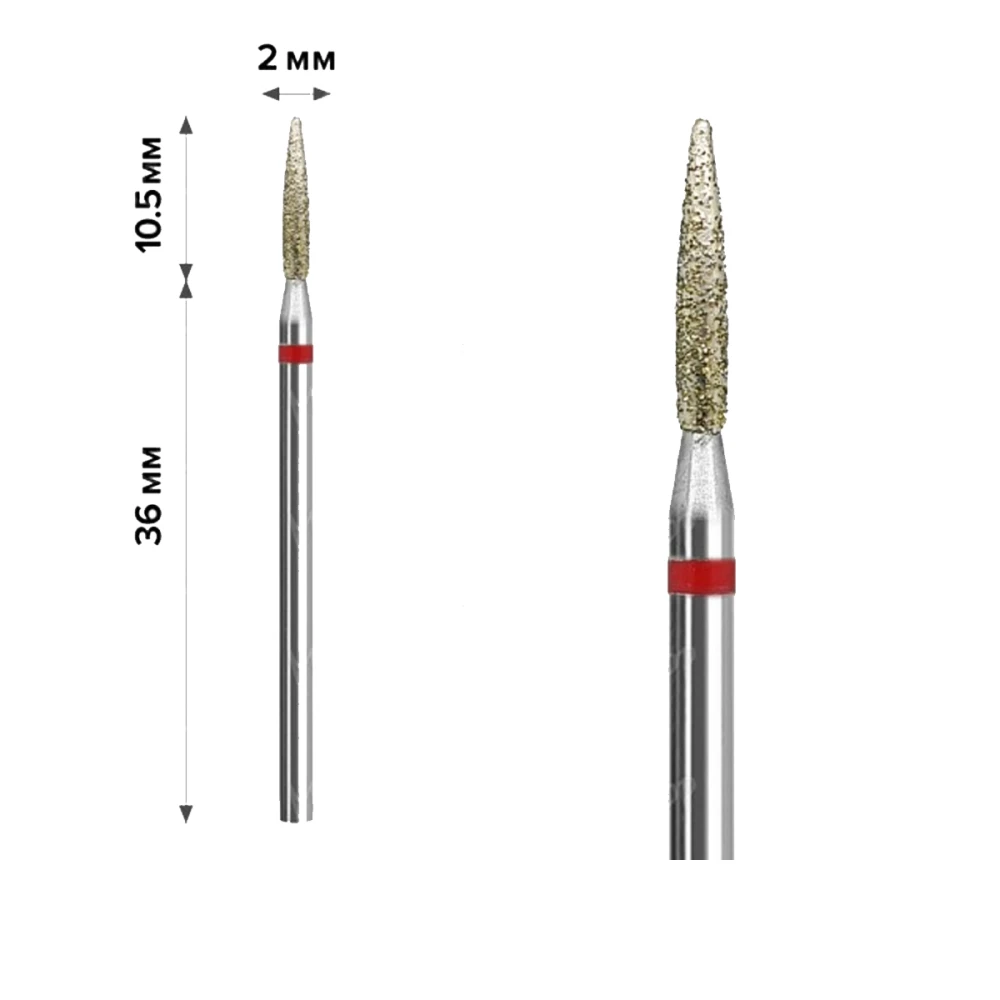 Фреза Алмазная mArt (Пламя Red 2*10.5 (М-007))