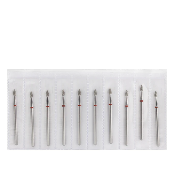 Фреза Алмазная Почка 257 заостренная 10 шт (красная 514.025)