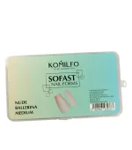 Формы KOMILFO SoFast мягкие для быстрого наращивания ногтей 360 шт (Nude Almond Shot)