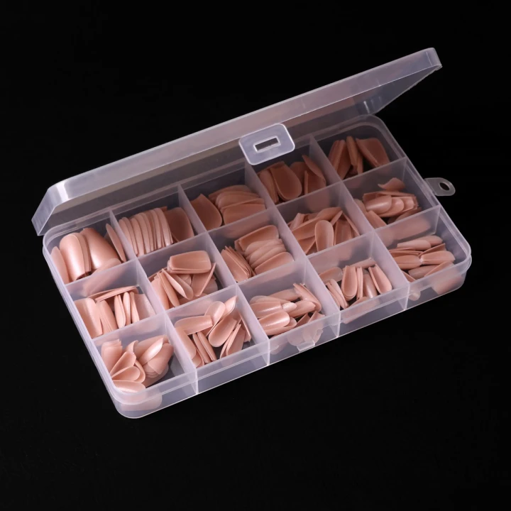 Формы KOMILFO SoFast мягкие для быстрого наращивания ногтей 300 шт (Nude Ballerina Shot)