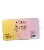 Форми KOMILFO SoFast мякі для швидкого нарощування нігтів 300 шт (Nude Soft Square)