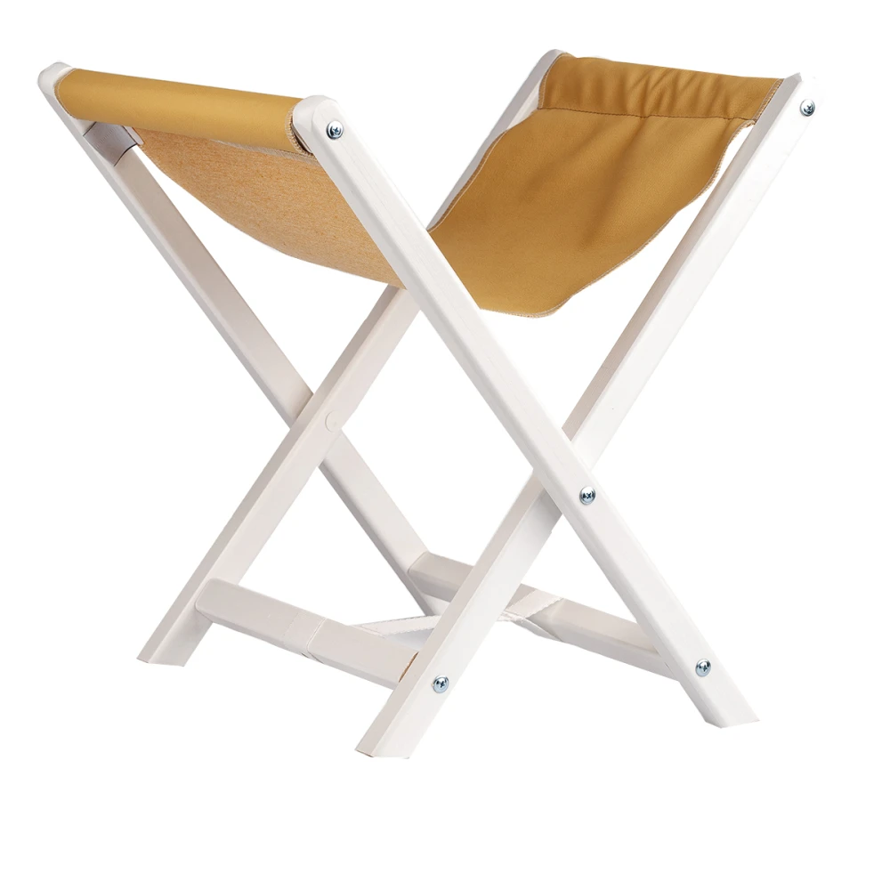 Подставка под сумку на белых ножках AirMax (Бежевый кожзам)