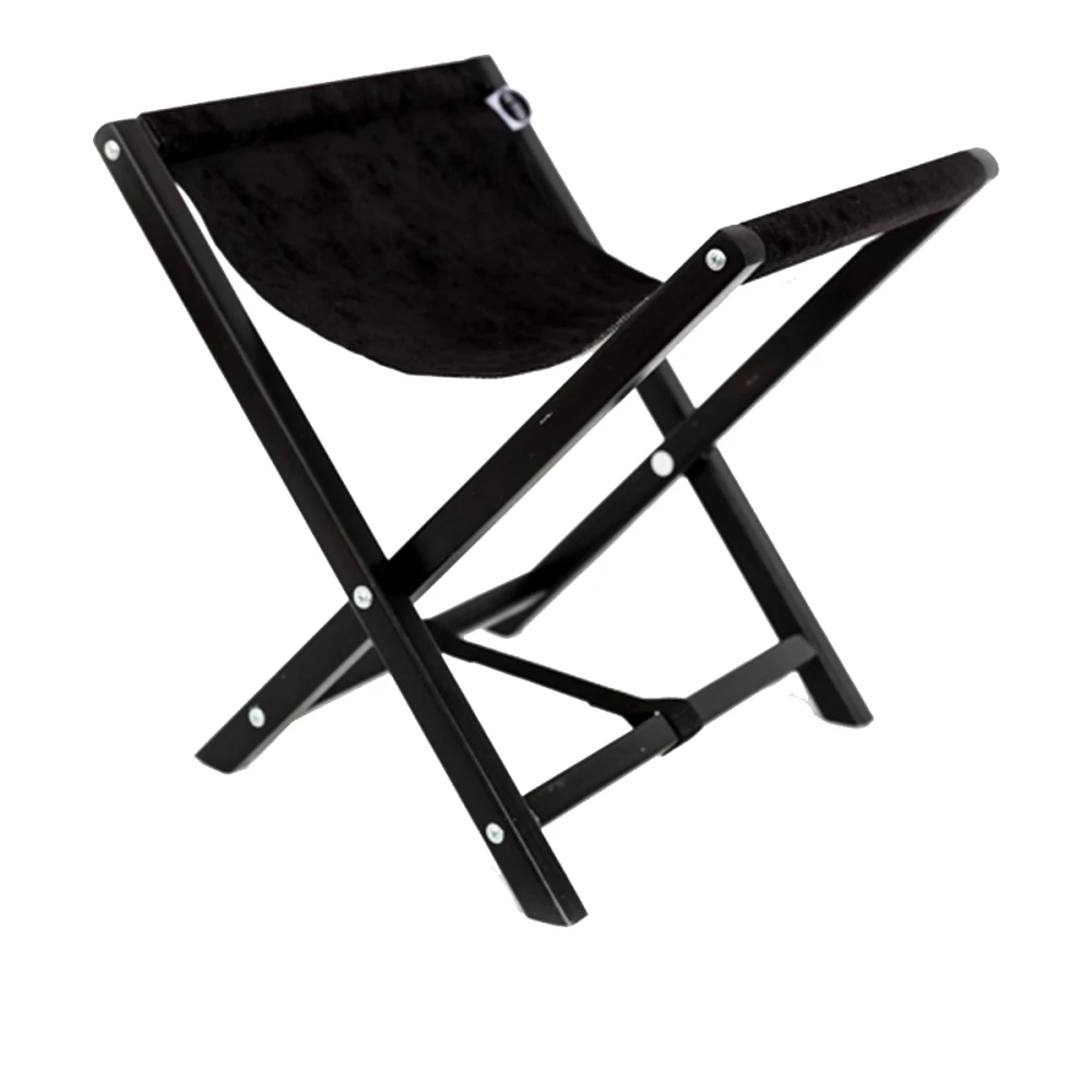 Подставка под сумку на черных ножках AirMax (Черный кожзам)