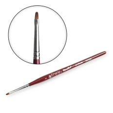 Пензель для гелевих моделей нігтів синтетика плоска бордо GC33R №6