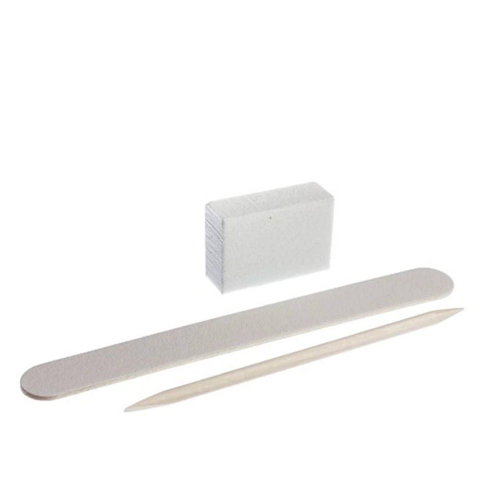 Набір для манікюра 02 білий KODI (пилочка 100/100 баф 100/100 апельсинова палочка)