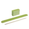 Набор для маникюра 04 зеленый KODI (пилочка 120/120 бафф 120/120 апельсиновая  палочка)