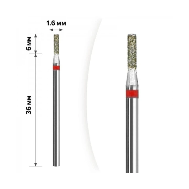 Фреза Алмазная MART (1М-015 цилиндр Red 1.6*6)