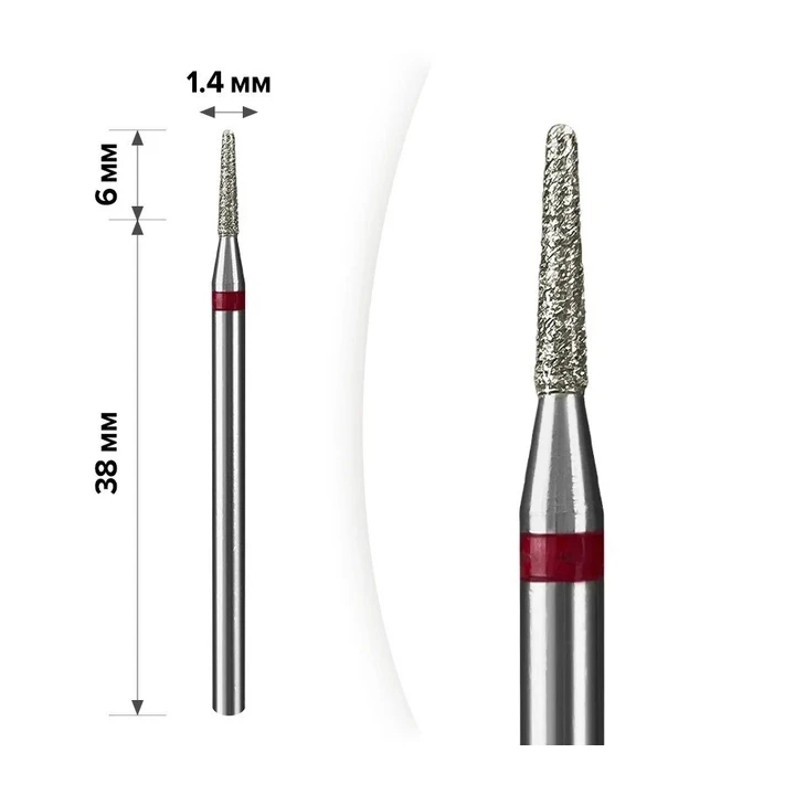 Фреза Алмазная MART (1М-058 Конус Red 1.4*6)