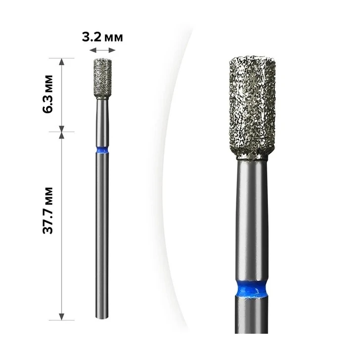 Фреза Алмазная MART (1М-062 Цилиндр Blue 3.2*6.3)