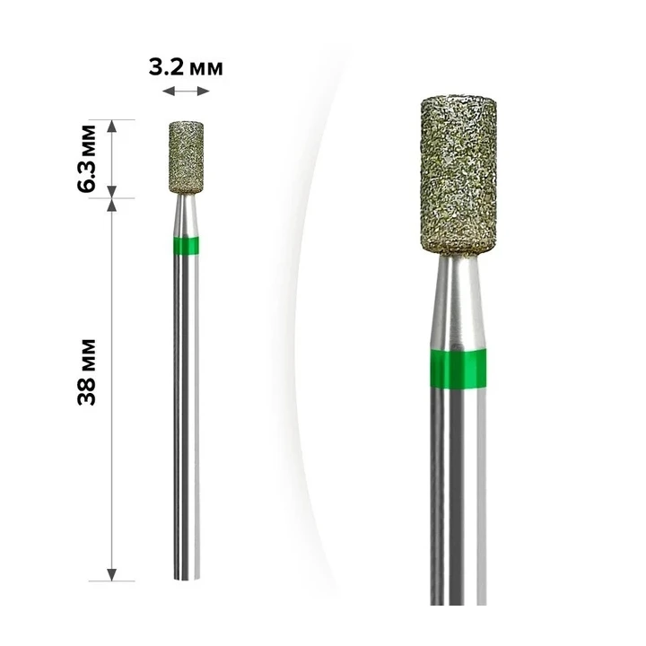 Фреза Алмазная MART (1М-19 Цилиндр Green 3.2*6.3)