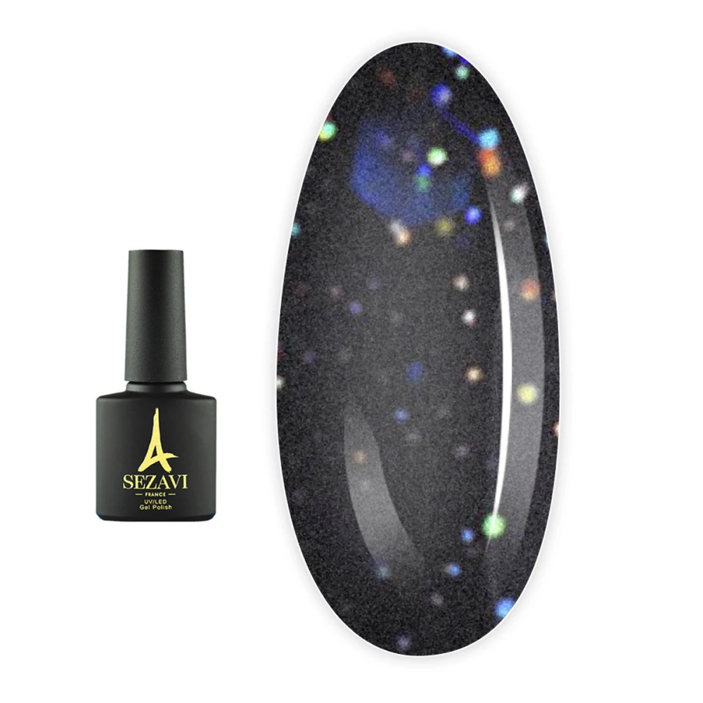 Топ Sezavi STARS з дрібним та великим шимером 15 мл