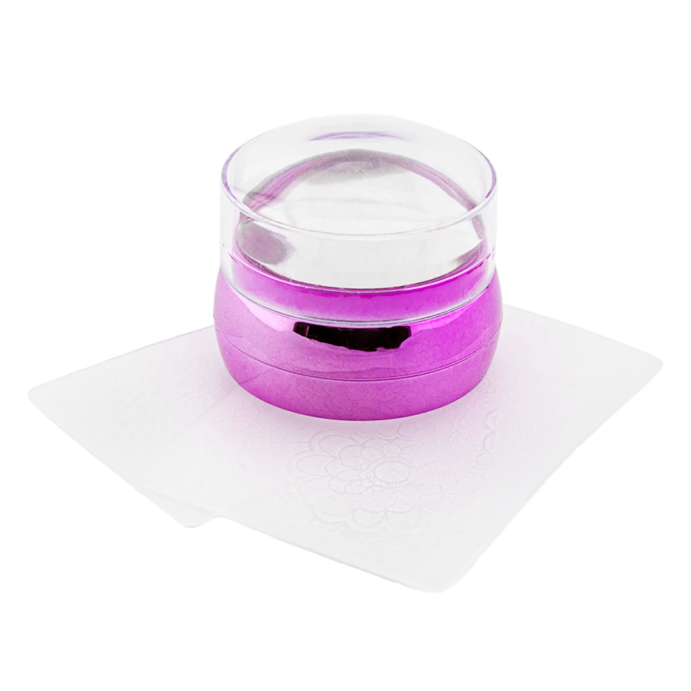 Набор для стемпинга круглый односторонний прозрачный (штамп + скребок)