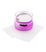 Набір для стемпінга круглий односторонній прозорий ( штамп + скребок)