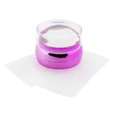 Набор для стемпинга круглый односторонний прозрачный (штамп + скребок)