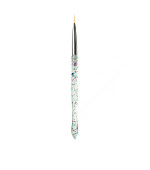 Пензлик mArt Liner10 мм прозора ручка та конфетті