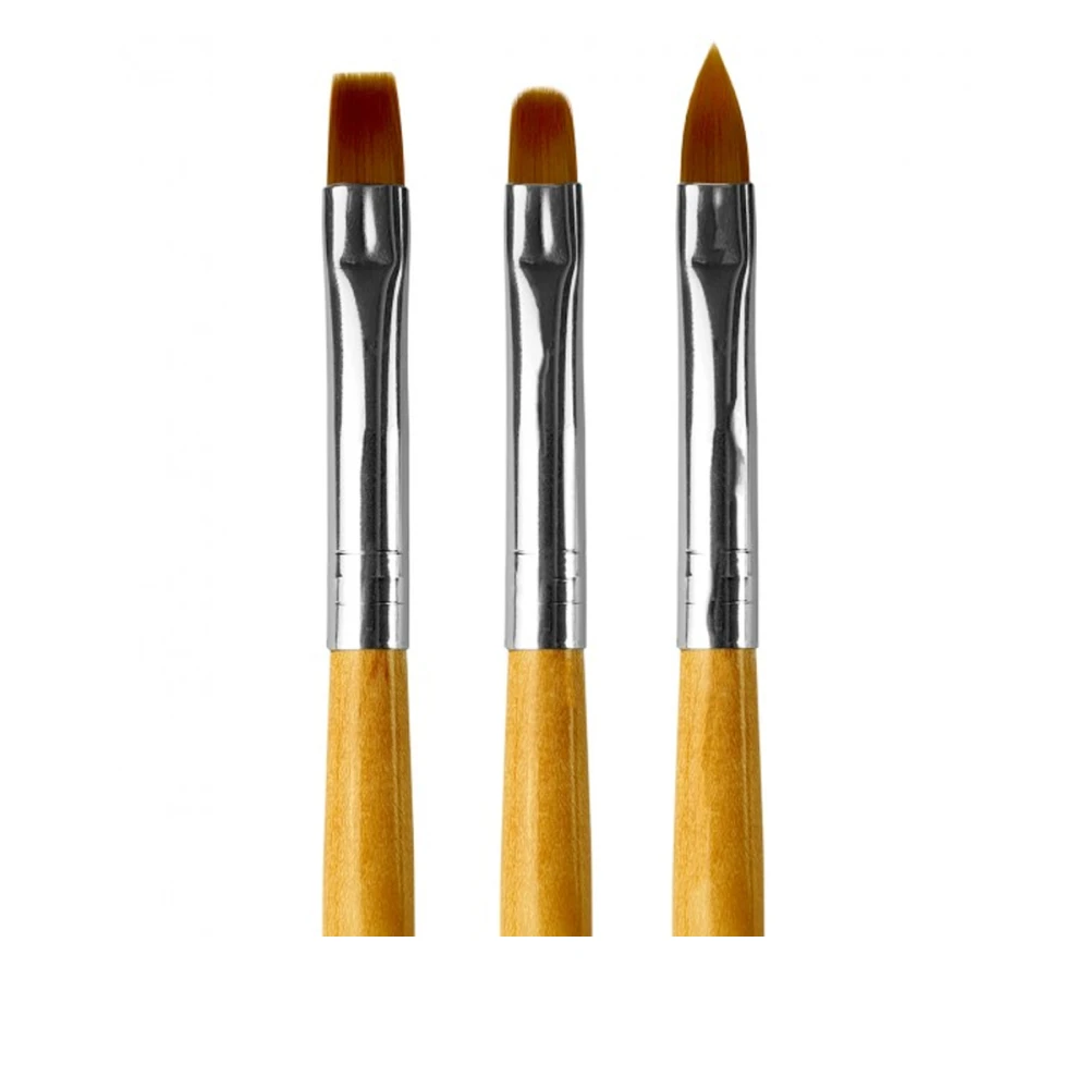 Кисточка набор mArt гель+акрил 3шт