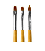 Кисточка набор mArt гель+акрил 3шт