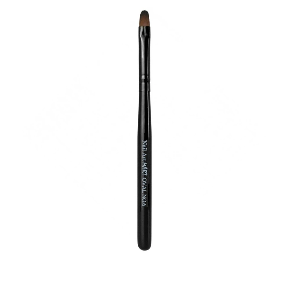 Кисточка черная с колпачком гель mArt Овал (№6)