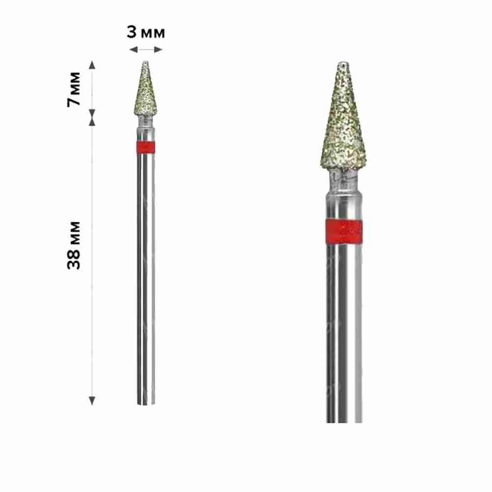 Фреза Алмазна mArt 10 шт (Конус гострий Red 3*7 (М-001))